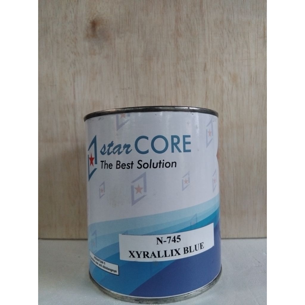 Cat PU xirallic biru