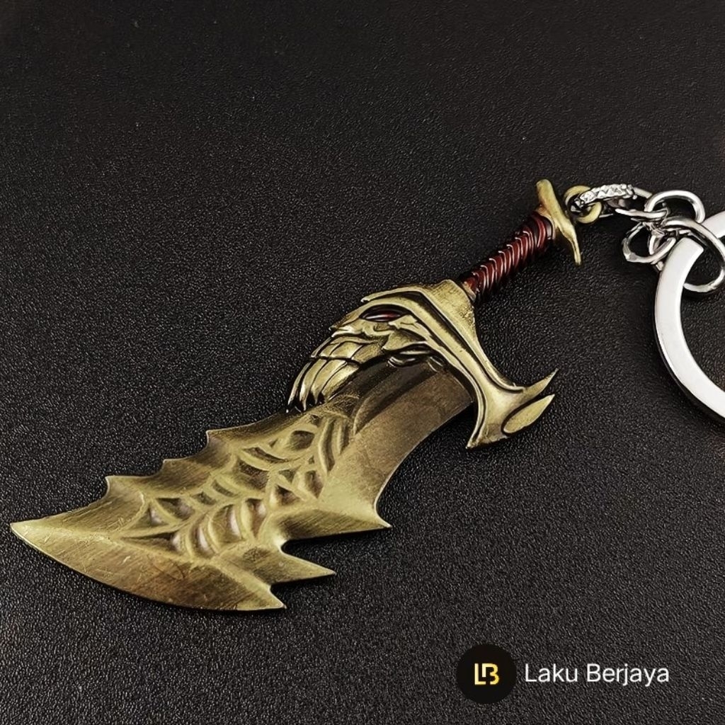 Blades of Chaos keychain ikonik bilah dari Kratos God of War