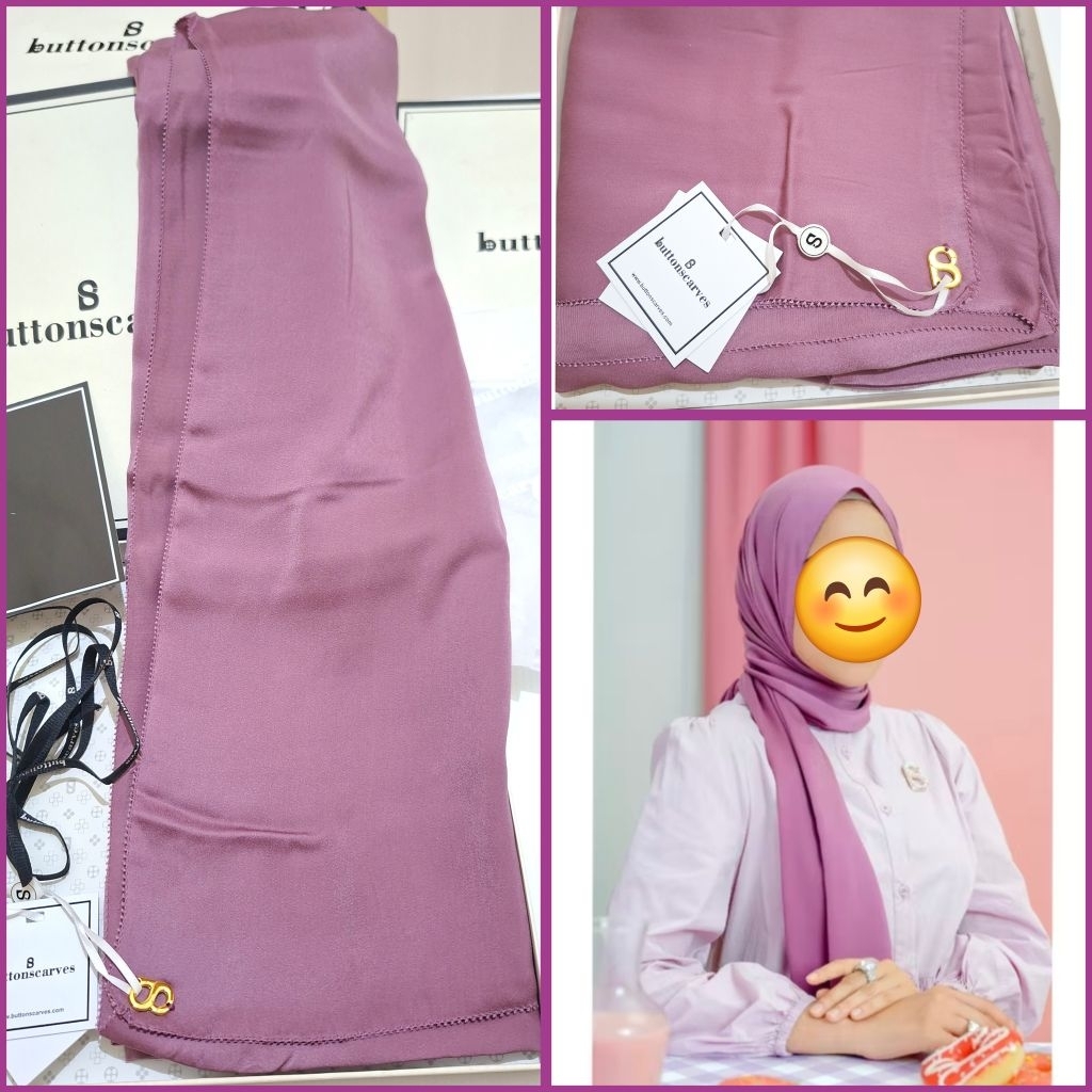 BUTTONSCARVES Zara Shawl Pasmina - GRAPE | ORI NEW