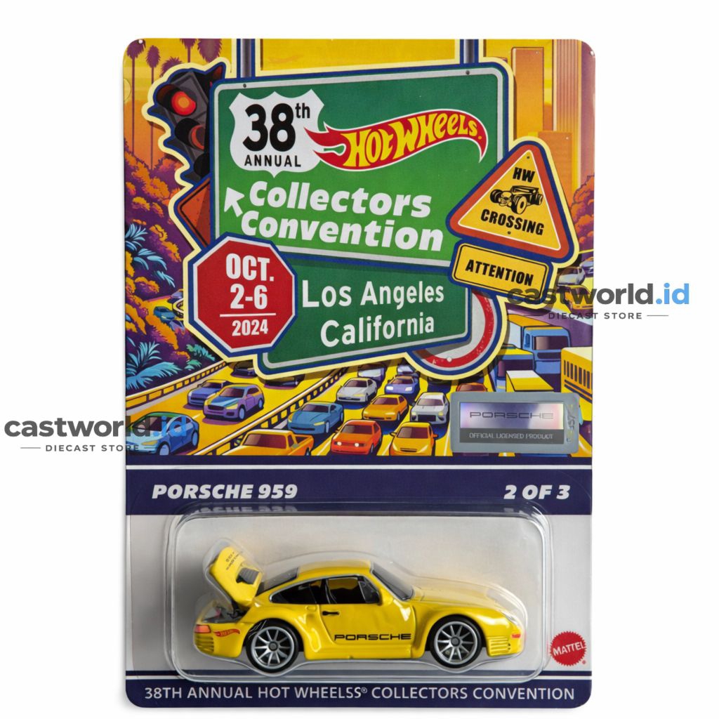 Hot Wheels Porsche 959 Yellow Collector Annual Convention LA 2024