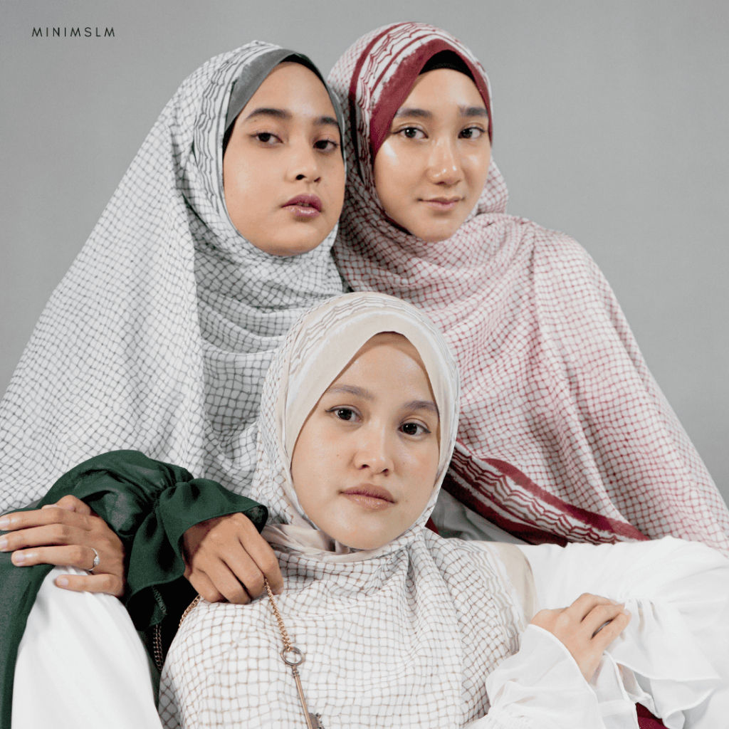 Keffiyeh Motif (Pashmina Print bahan Voal) | MINIMSLM