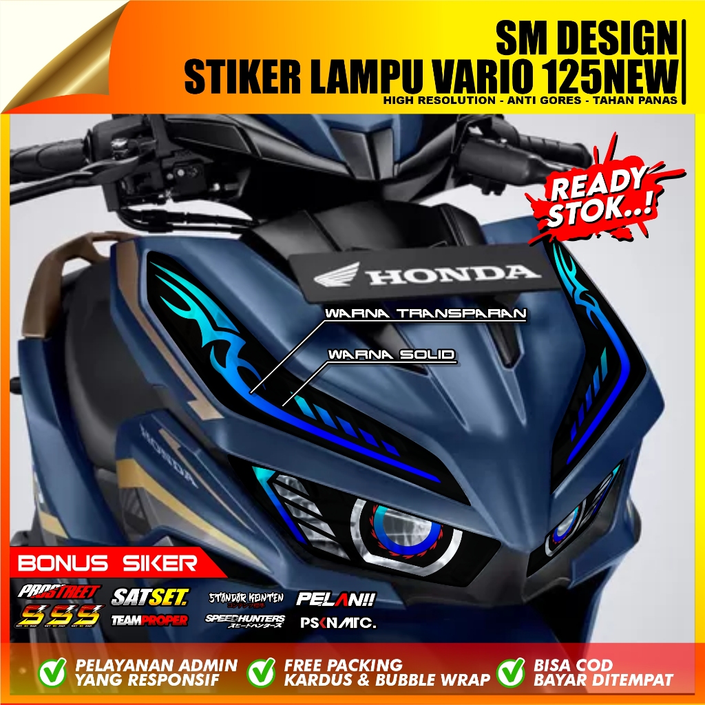 Sticker Variasi Lampu Alis Motor Vario 125 New