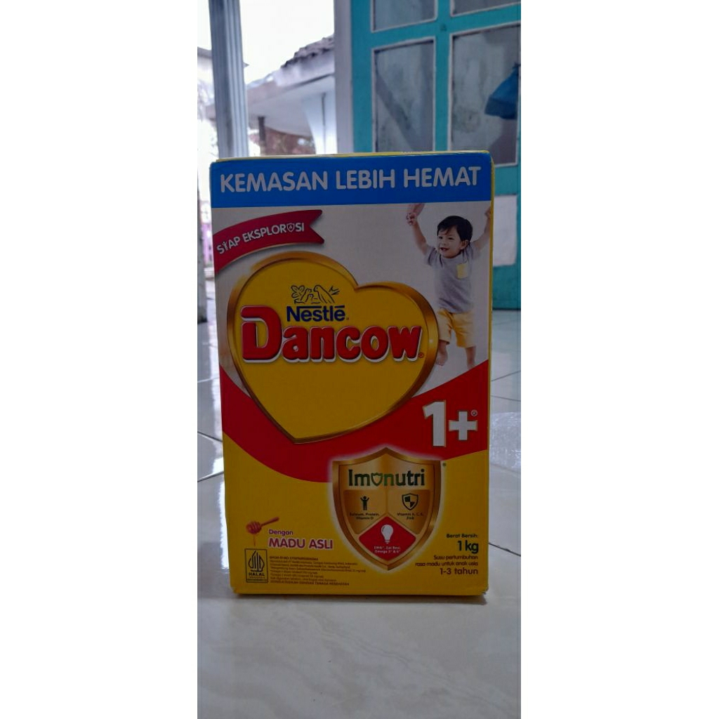 Susu Pertumbuhan Dancow 1+ Madu 1KG - 0 Gram Sukrosa, Tinggi Zink, Vitamin C, Omega-3