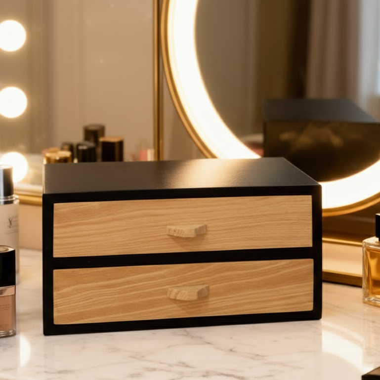 Rak Laci Kosmetik Tempat Skincare Kosmerik Alat Tulis 2 Susun Aesthetic