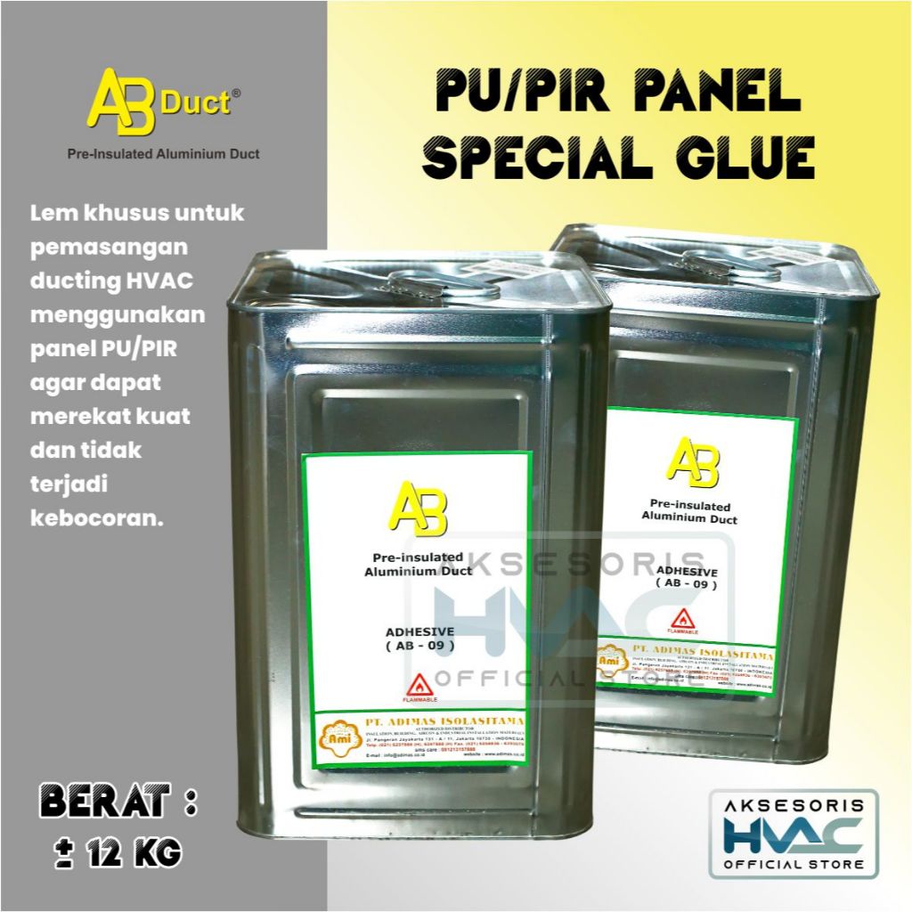 Ducting PU PIR Aksesoris Special Glue AB Glue Merek AB Duct untuk HVAC