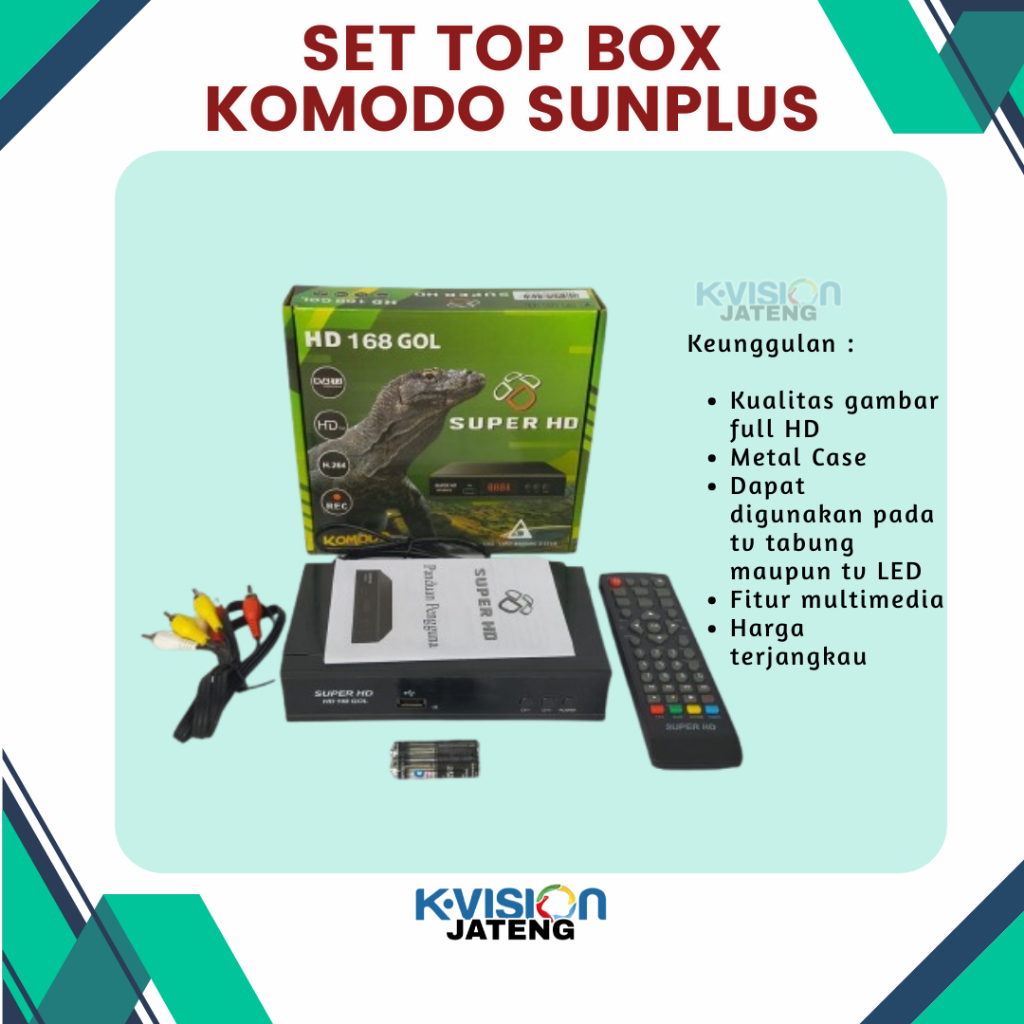 TV DIGITAL STB DVB-T2 SUPER HD KOMODO / Matrix Apple HD / Super HD Kijang antena biasa gambar jernih