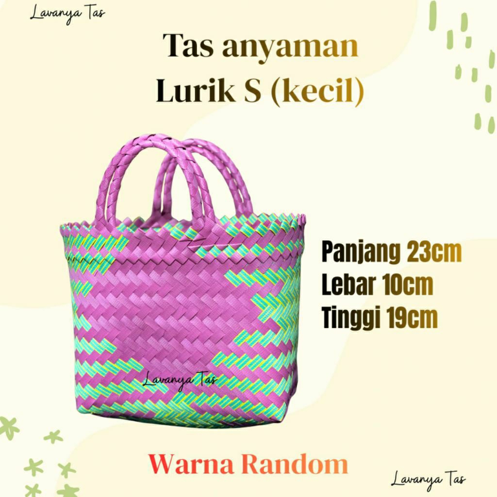 Tas anyaman Lurik S kecil /tas anyaman hajatan / tas anyaman parcel lebaran/tas anyaman hampers mura