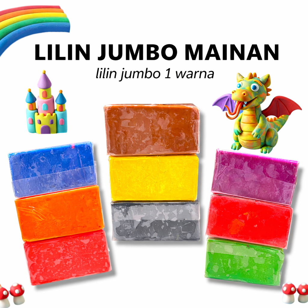 Lilin Mainan Edukasi Anak Warna Warni Besar Plastisin