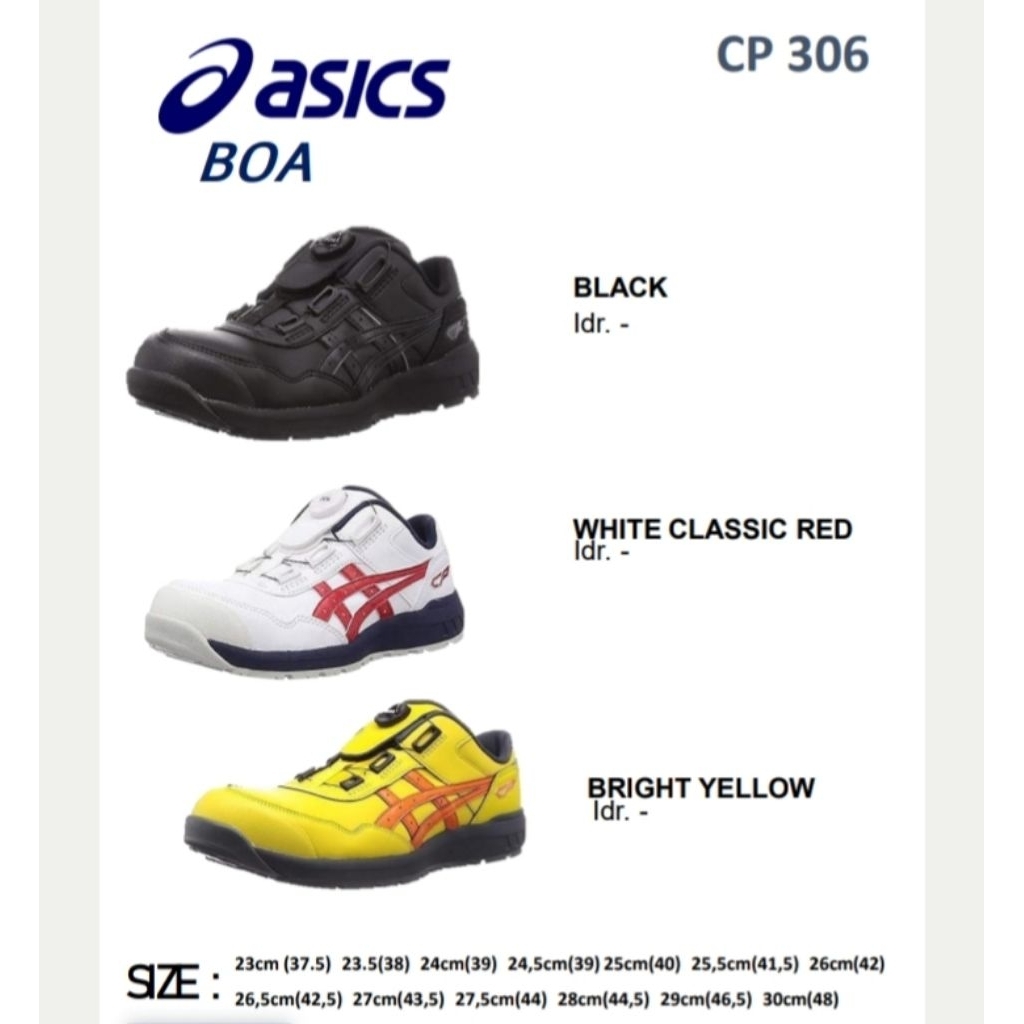sepatu safety asics CP306