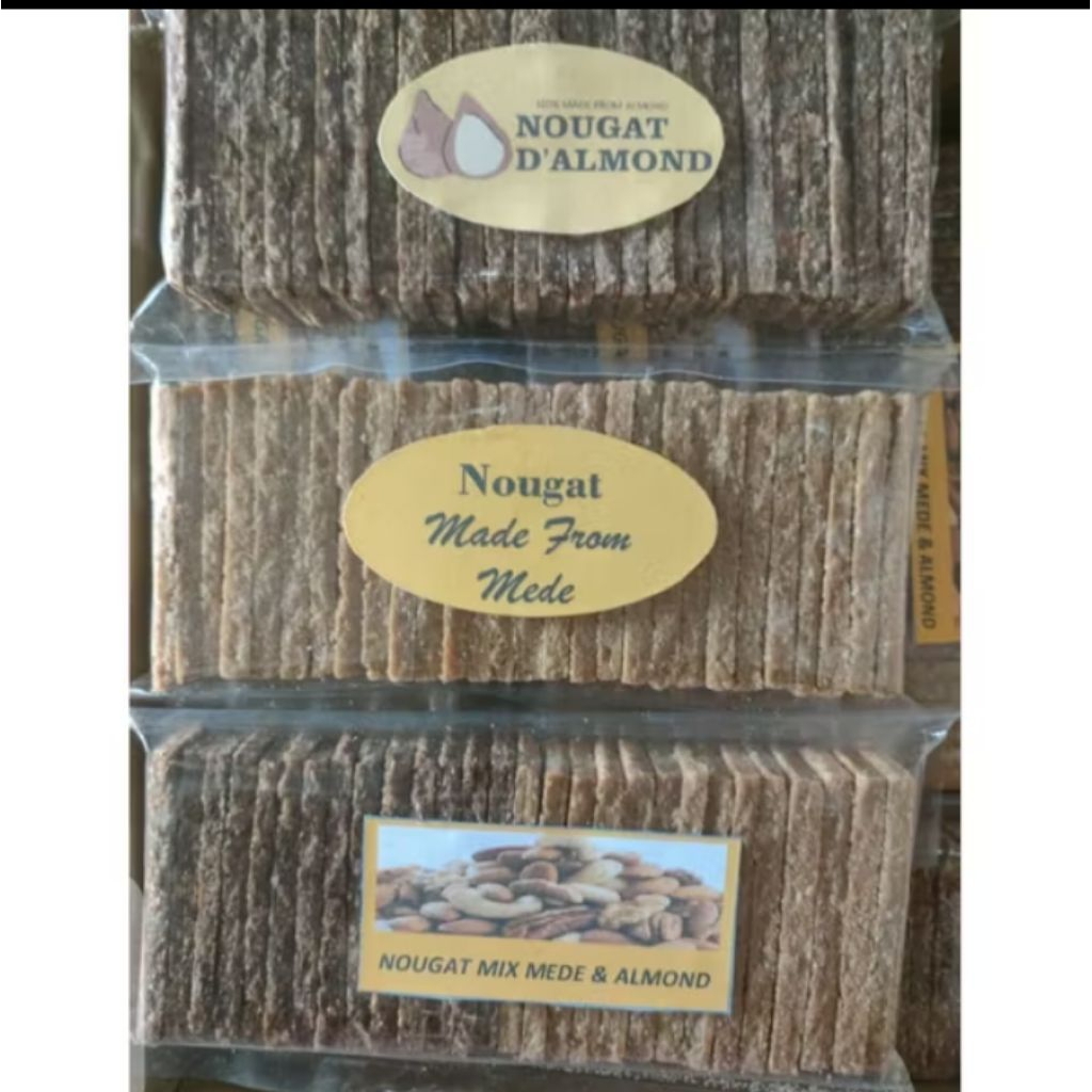 nougat/noga/tingting/enting-enting kacang almond/Mede cemilan jadul enak gurih manis oleh-oleh Bandu