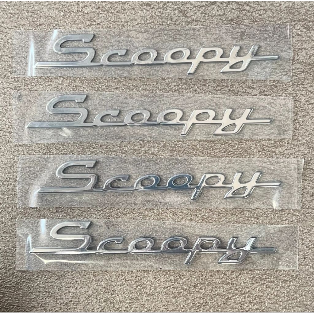 Logo Emblem Honda Scoopy  3D 2014-2016 sepasang kanan kiri timbul Original