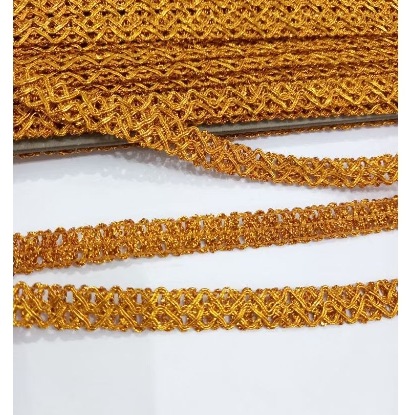 ( METERAN ) Renda emas 0205/renda mas lebar 1 cm/renda kecil