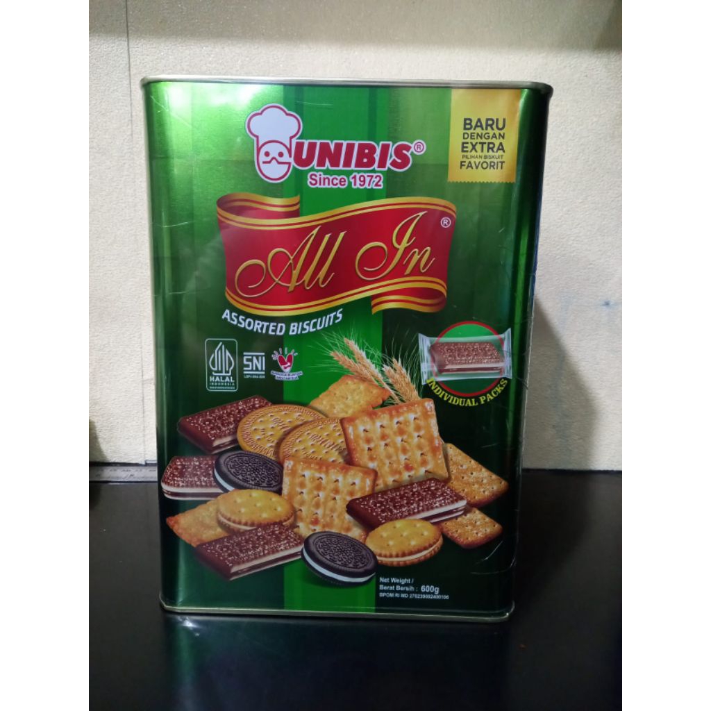 biskuit unibis kaleng 600 gram