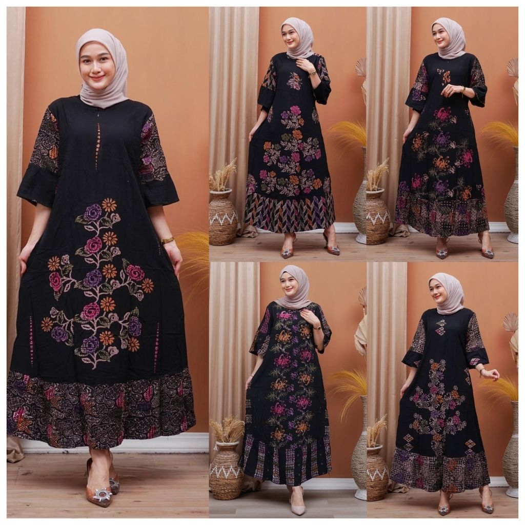 DASTER PANJANG SACKDRES BATIK LD 110 KAIN RAYON PREMIUM ADEM