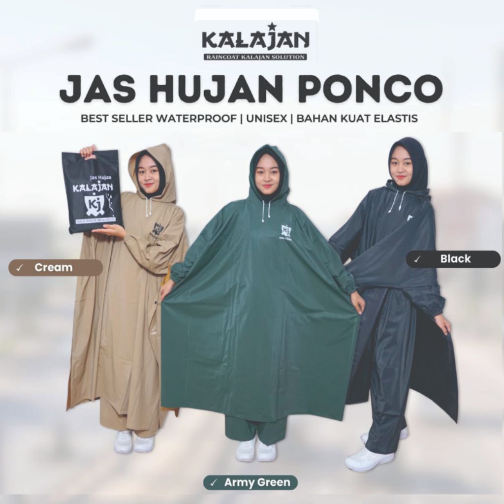 JAS HUJAN PONCO SETELAN CELANA MANTOL HUJAN PVC