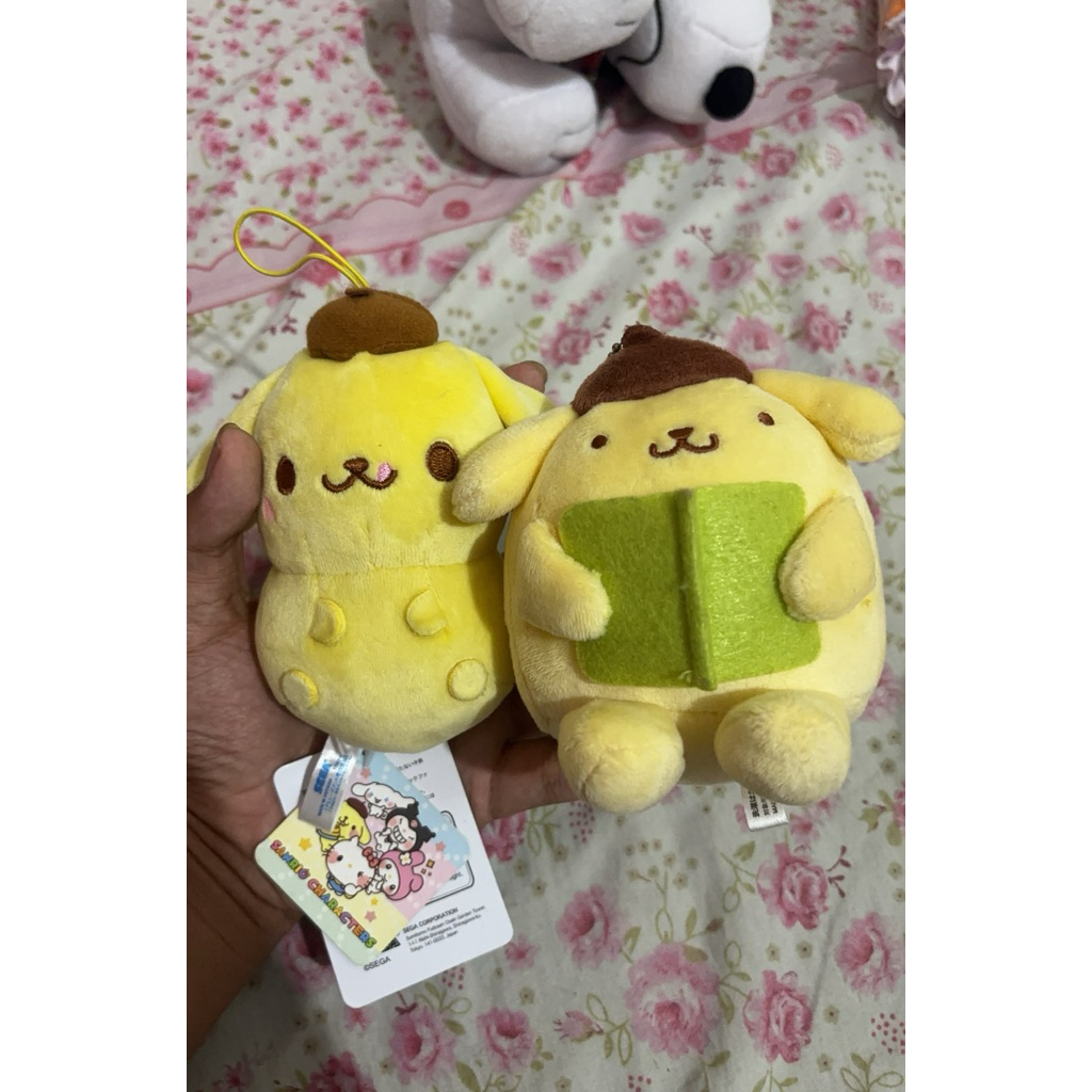 Pompompurin plush keychain sanrio