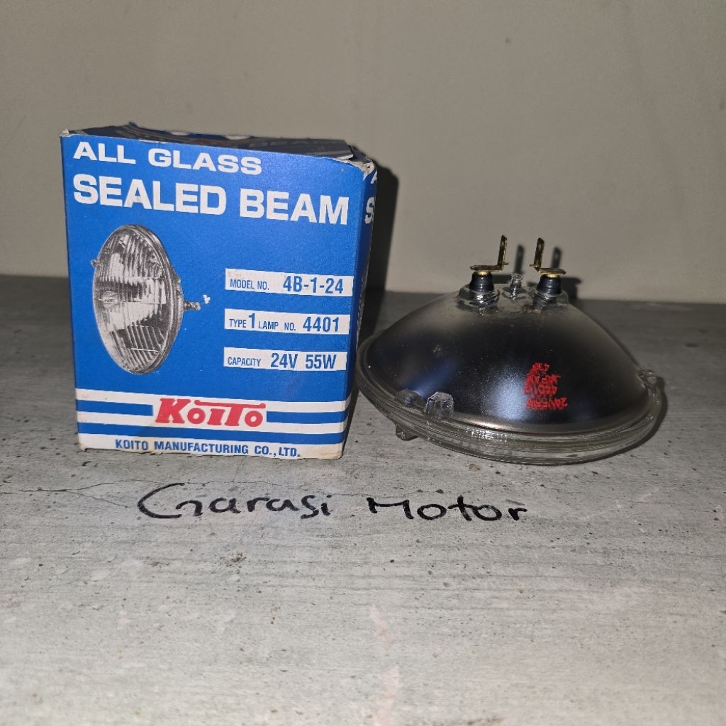REALIGHT LAMPU SEALED BEAM PS100 PS120 LAMA 4401X 24V 55W KAKI 2 Made in japan