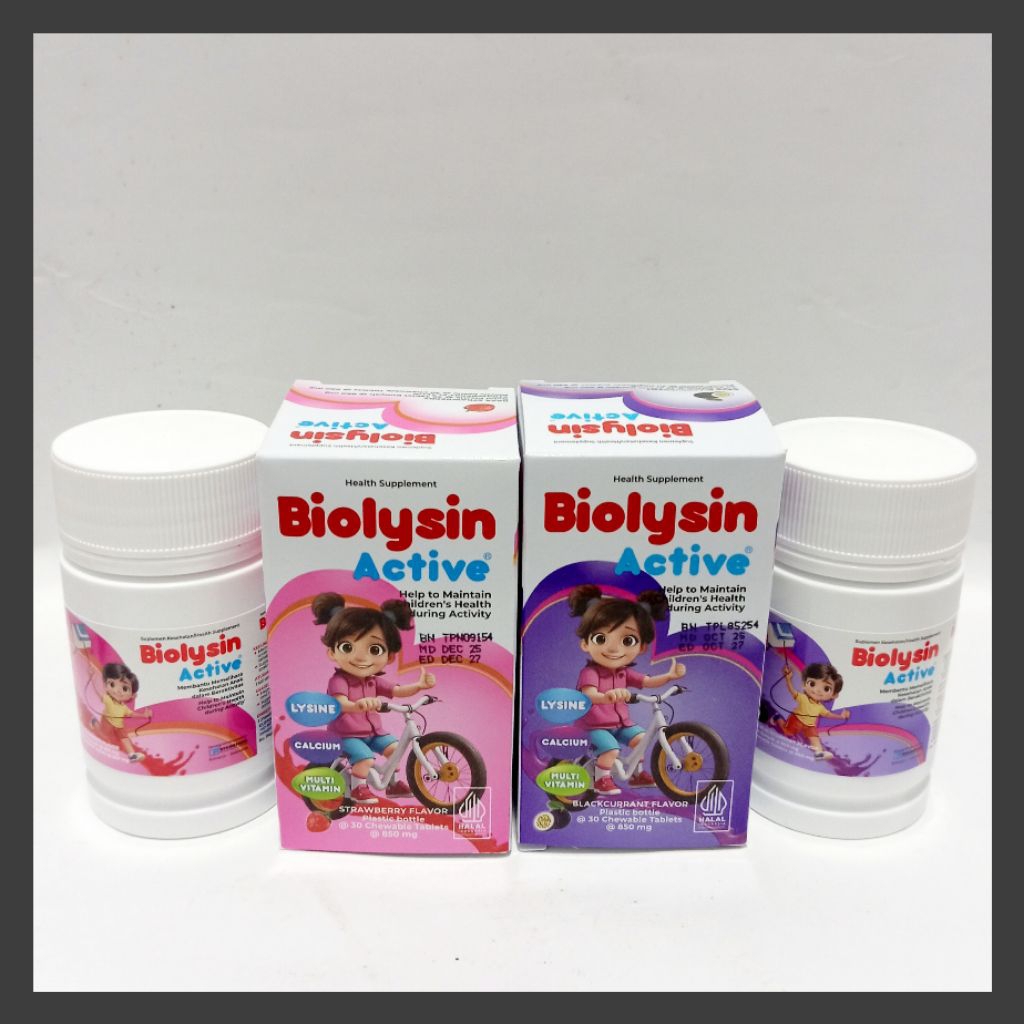 biolysin active 30 tablet kunyah multivitamin anak