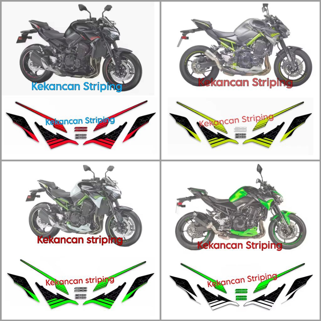 Striping sticker Kawasaki Z900 Z 900 ( Livery Tahun 2020 - 2021 )