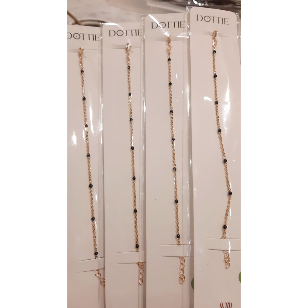 LG GELANG RANTAI DOTTIE BLACK GOLD + ADJUSTABLE KADAR 375 8K