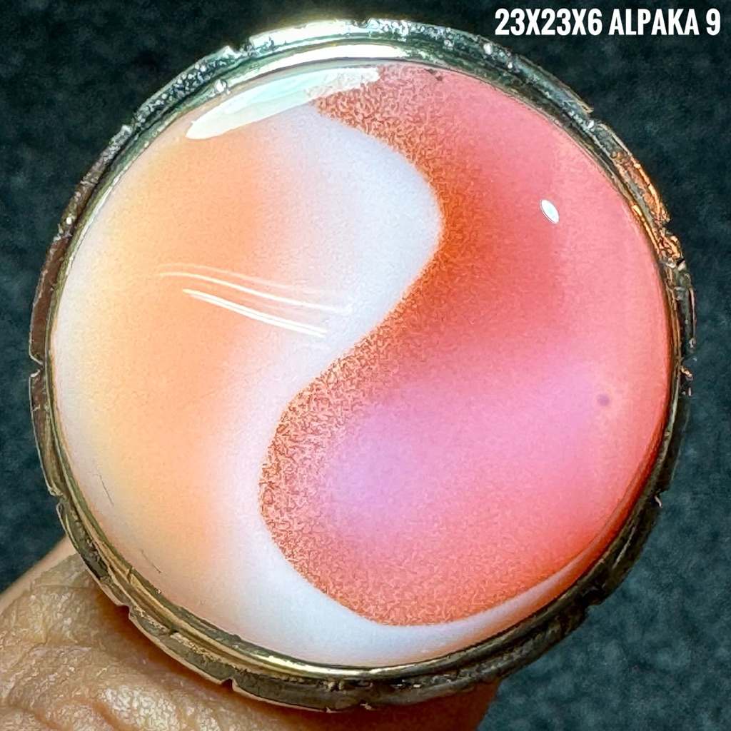 Cincin Batu Akik Natural Yin Yang