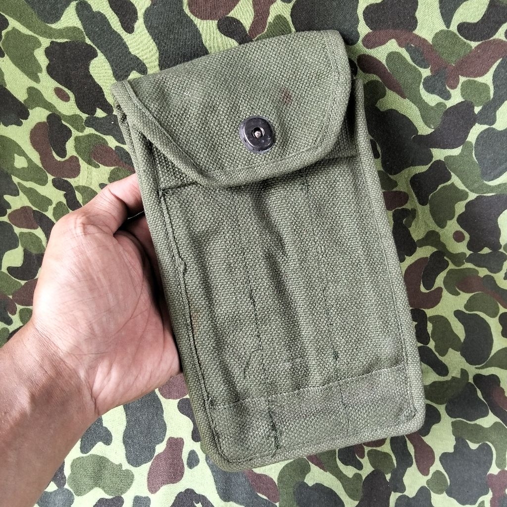 magpouch kanvas tentara jadul kantong magazen tentara tas munisi abri operasi seroja timtim mag pouc