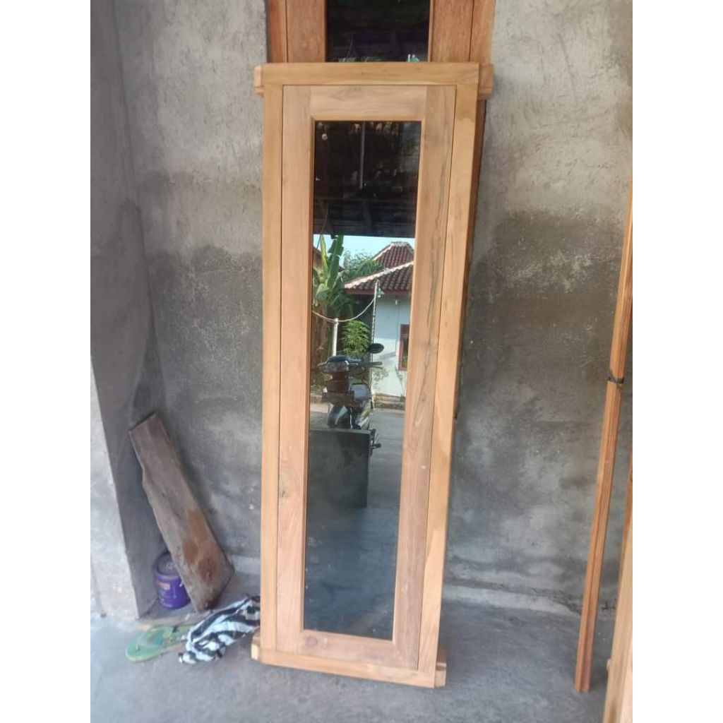 daun jendela + kusen jati satu set