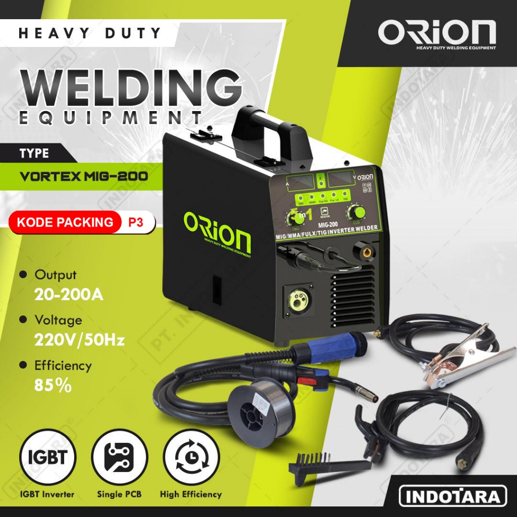 Mesin Las MIG200 Orion / Mesin Las 6KVA Orion - Vortex MIG200 - MIG-200