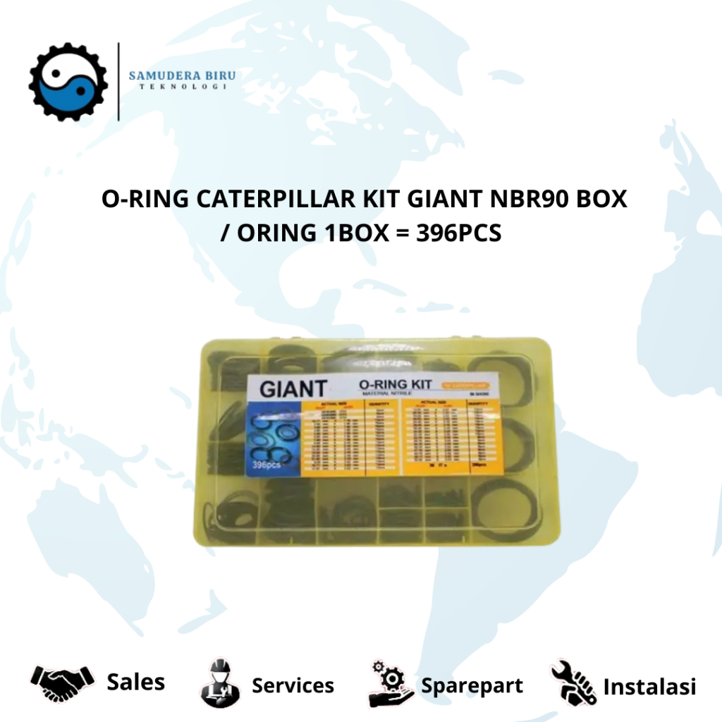 O-RING CATERPILLAR KIT GIANT NBR90 BOX / ORING 1BOX = 396PCS