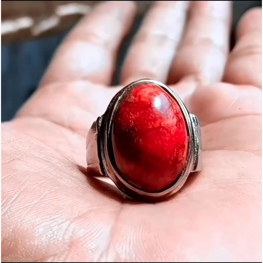 Batu akik natural Marjan merah