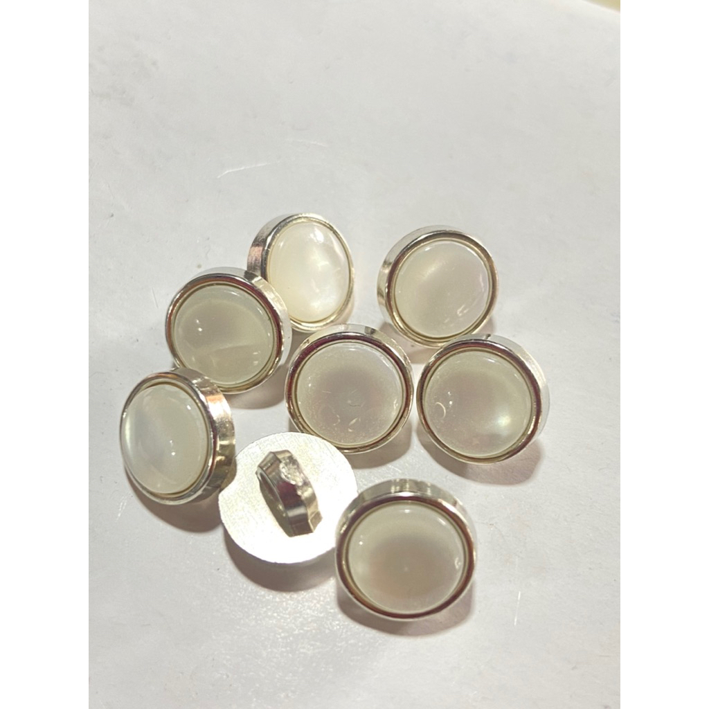 [1pcs] Kancing Hias Baju gamis Motif Mutiara 11mm •NORIA STORE•