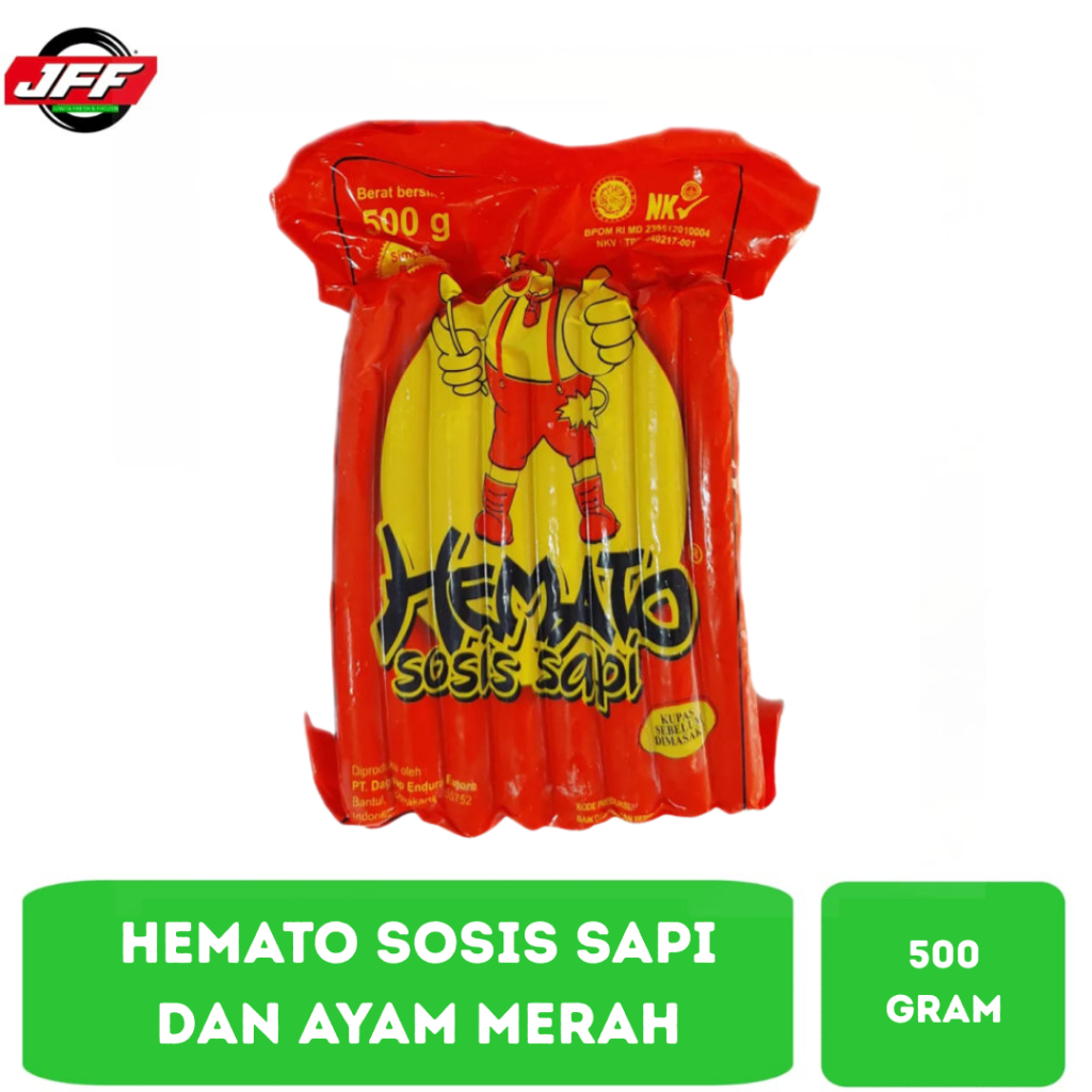 HEMATO Sosis Sapi 500gr Bahan Daging Sapi Dan Ayam 500gr Merah