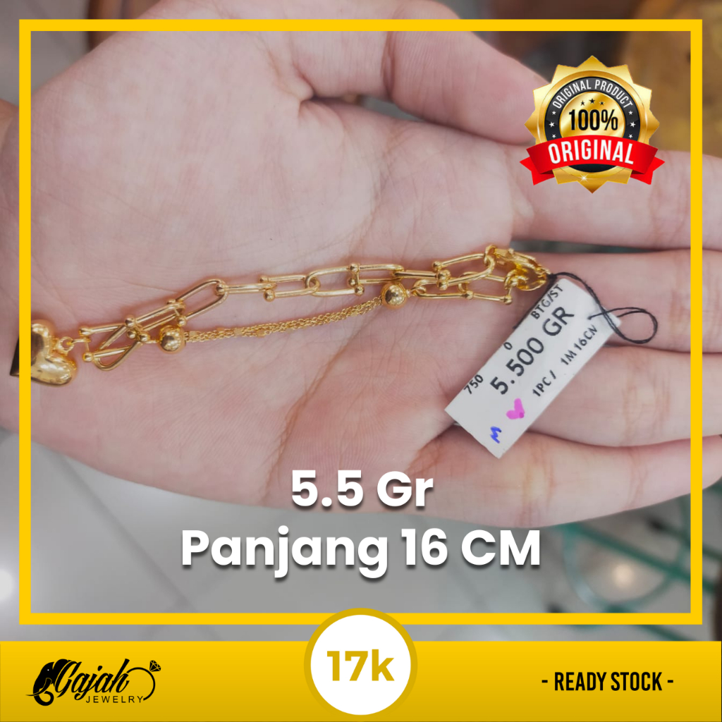 Gelang Emas 17K - Toko Emas Gajah - 5.5 Gram