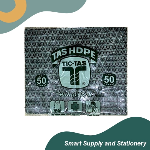 Kresek HD TicTas 50 pcs @Pack kantong Plastik tanggung sedang tic tas