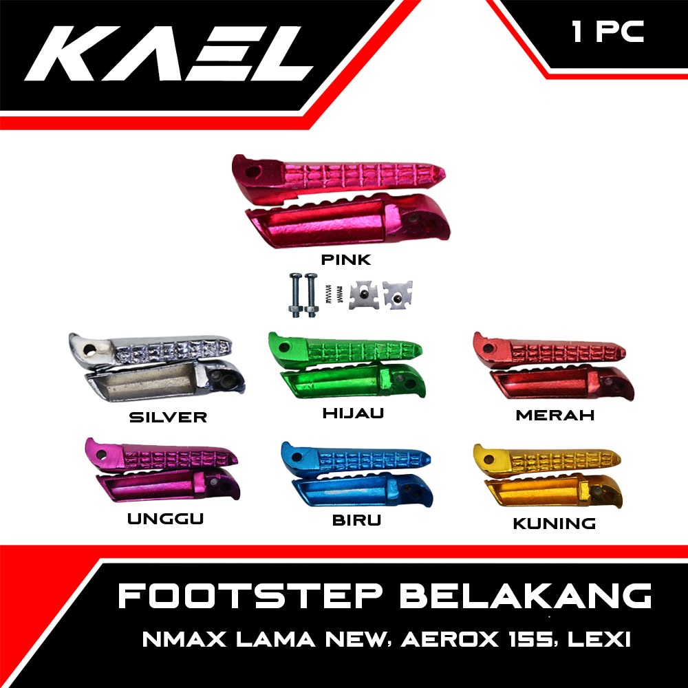 Footstep Belakang NMAX Lama New & Aerox 155 & Lexi Pijakan Injekan Barstep Foot Bar Step Variasi Kun