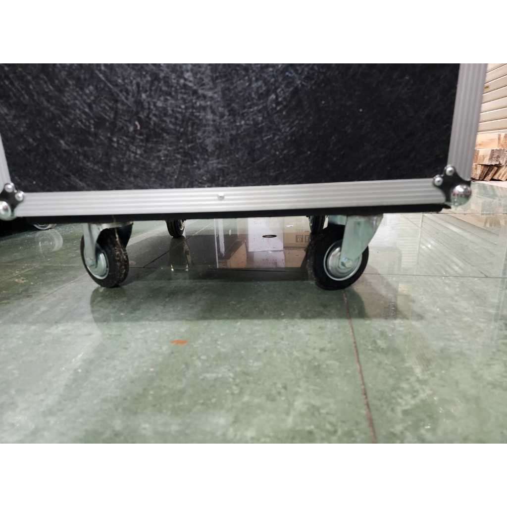 Box Hardcase / Flightcase rack sound 12U lapisan serat Fiberglass HITAM – Kokoh tahan benturan dan ringan