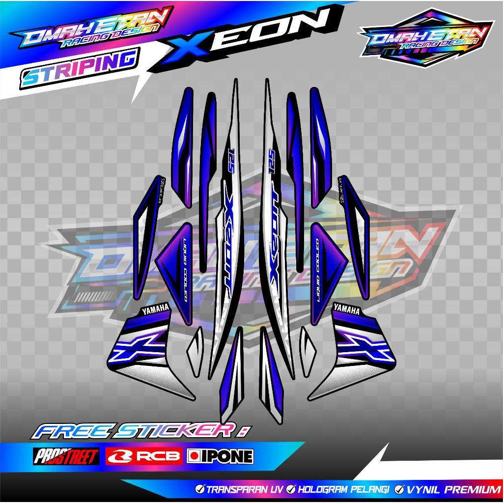 STRIPING VARIASI YAMAHA XEON 125 / STICKER LIST VARIASI MOTOR XEON