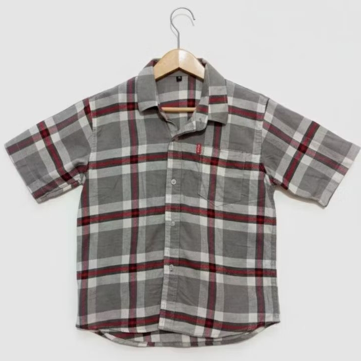 DGNT Kemeja Anak Flanel_Abu-Abu