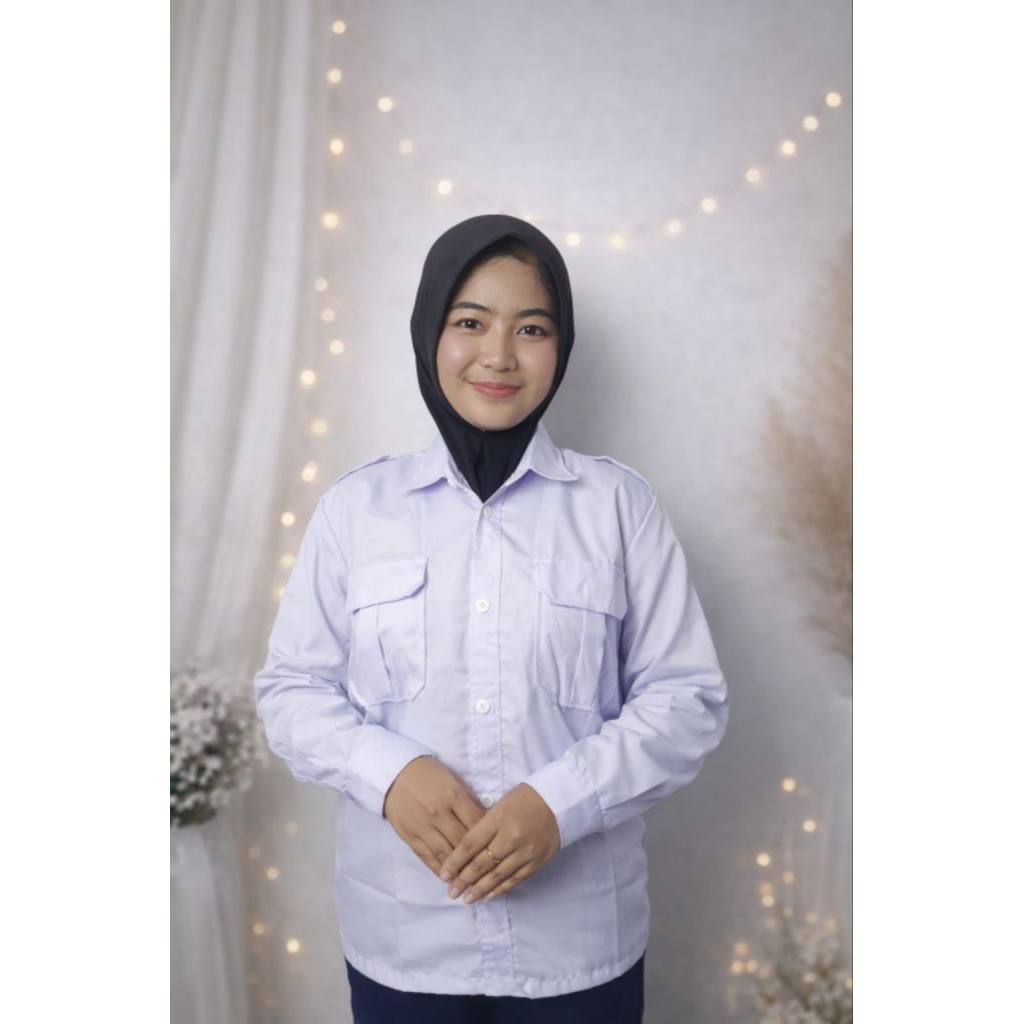 baju pdh putih pria & wanita, baju putih polos pdh, kemeja pdh putih polos katun tebal premium.