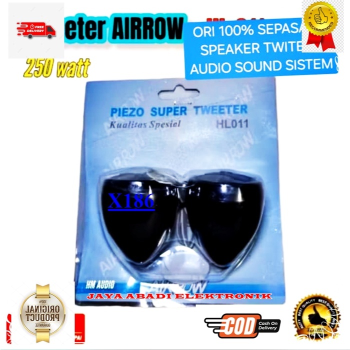 X186 Piezo tweeter super G18 SEPASANG 1 SET DUA PCS treble twiter spk mini mobil car audio sound mus
