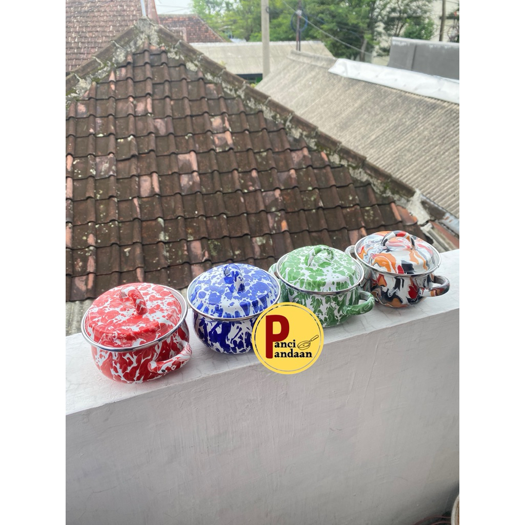 PANCI LUCKY 12 PANCI MPASI ENAMEL SAUCE PAN