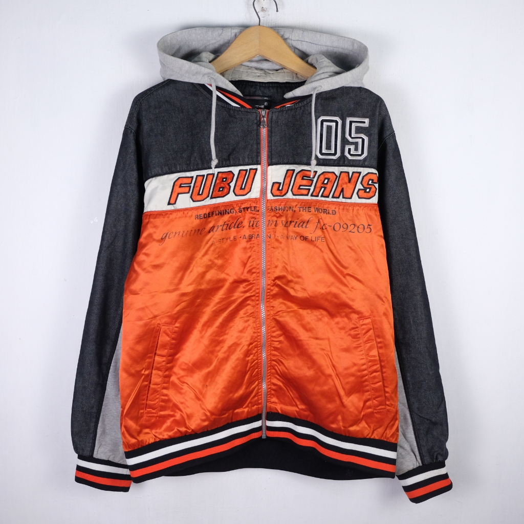 JAKET FUBU JEANS VARSITY BOMBER JK80 SIZE XL
