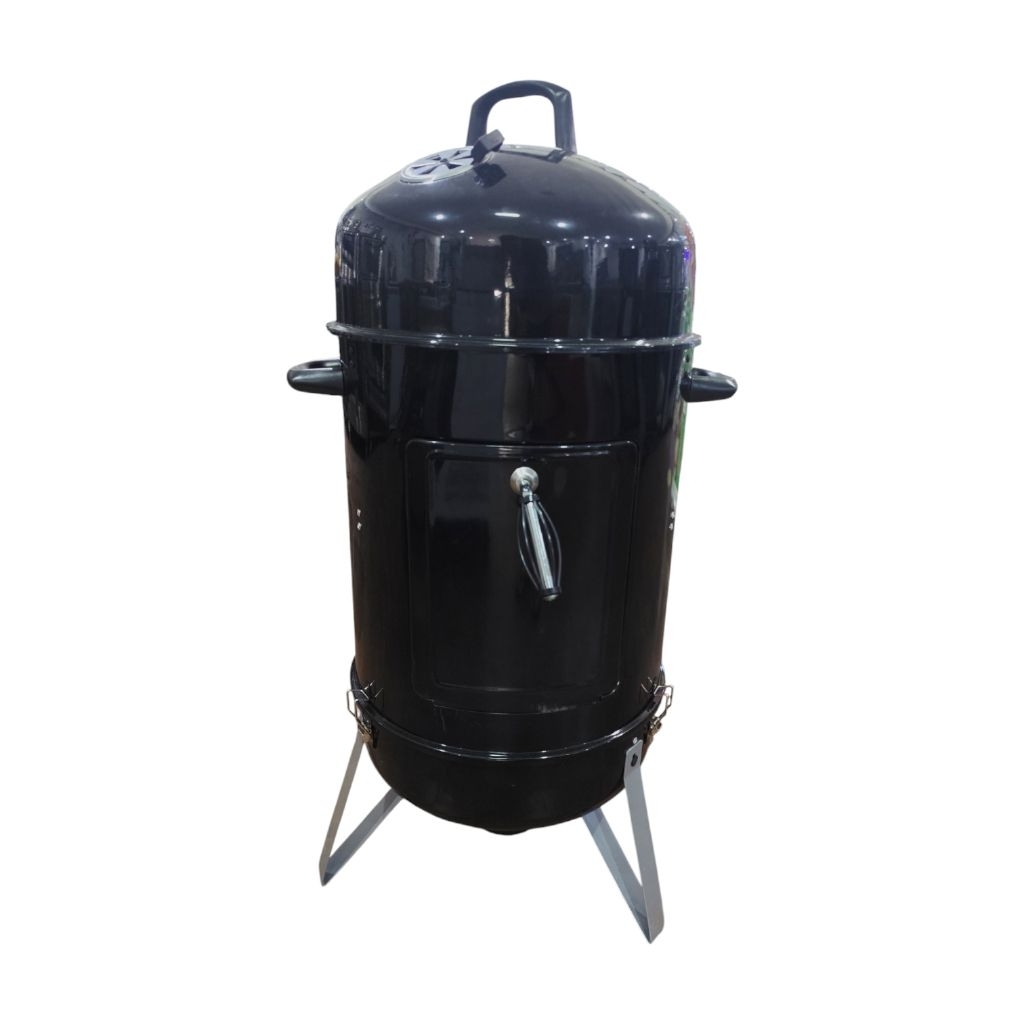 Sun East Charcoal Smoker 18" Glossy Black - Alat Asap Daging & Ikan