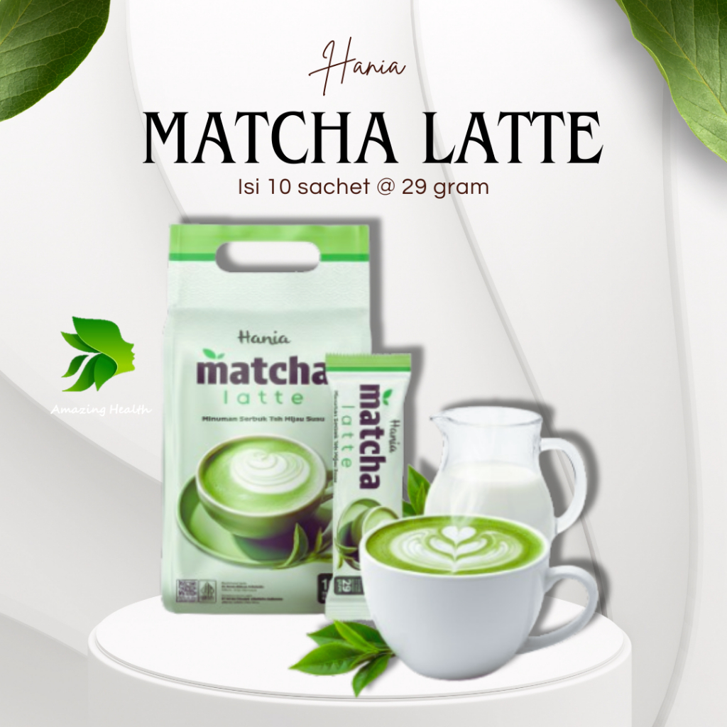 Hania Matcha Latte Susu Teh Hijau 10 Sachet