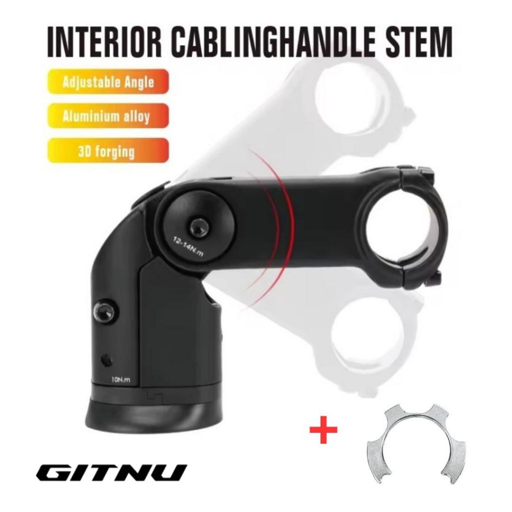 GITNU GS-010B Stem Sudut Adjustable Internal kabel Setup Clean Look Sepeda MTB / Road Mountain Bike 