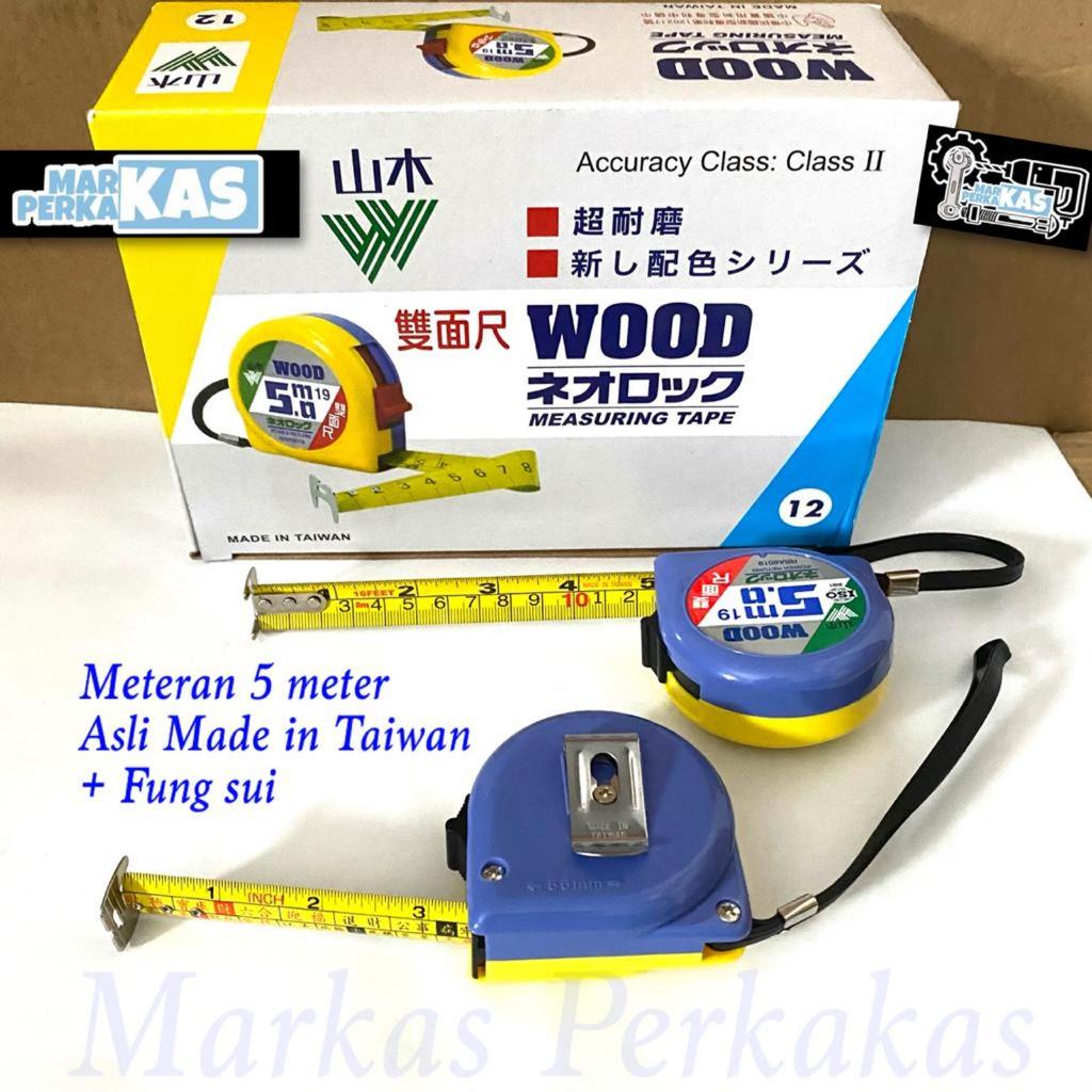 Meteran Hongsui 5 Meter Hong Sui / WOOD Rol Meter Double 2 Sisi Hongshui
