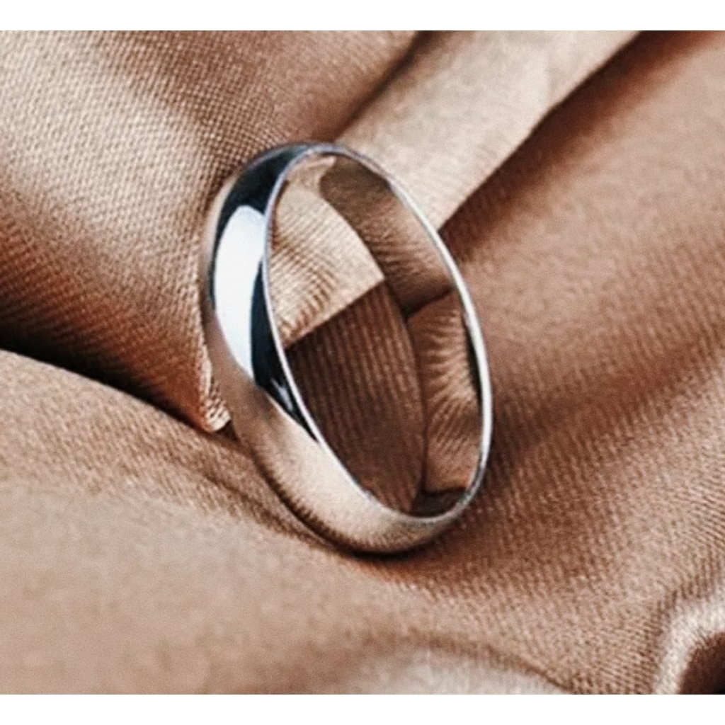 Cincin couple perak polos /gratis ukir nama