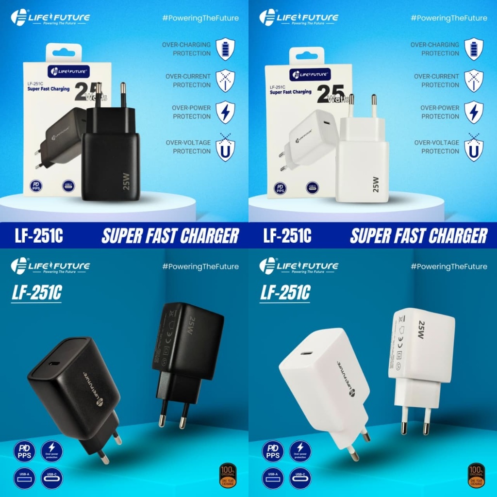 Adapter Charger 25W Type-C LIFE FUTURE