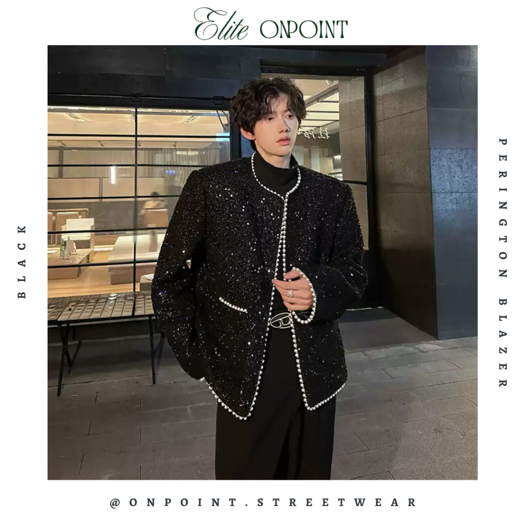 [PRE ORDER - ELITE ONPOINT] Perington Blazer- blazer jaket bahan pria jaket varsity pria leather bla