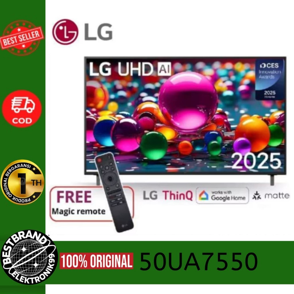 LG 50UA7550PSA LED 50 INCH UHD AI SMART TV MAGIC REMOT 50UA7550 50UA 7550